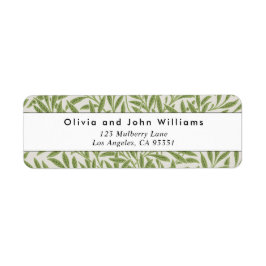 Etiqueta Dirección de devolución de hojas salvajes de color