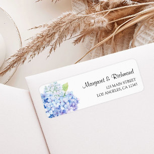Etiqueta Dirección de devolución de Hydrangea Dusty Blue Fl