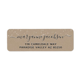 Etiqueta Dirección de devolución de invierno de guión de gr