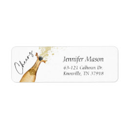 Etiqueta Dirección de devolución de invitación de cumpleaño