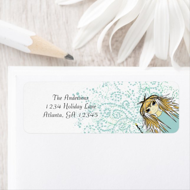 Etiqueta Dirección de devolución de invitación de fiesta de (In situ)