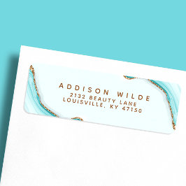 Etiqueta Dirección de devolución de la banda azul de Purpur