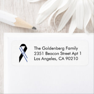 Etiqueta Dirección de devolución de la bandera negra de Isr