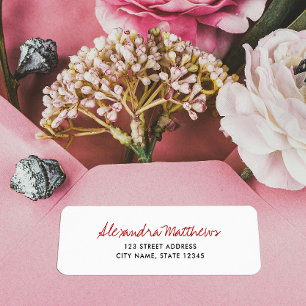 Etiqueta Dirección de devolución de la compañía de guiones 