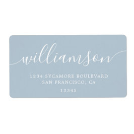 Etiqueta Dirección de devolución de la familia de guiones a