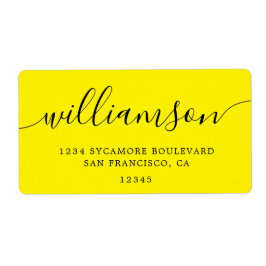 Etiqueta Dirección de devolución de la familia de guiones a