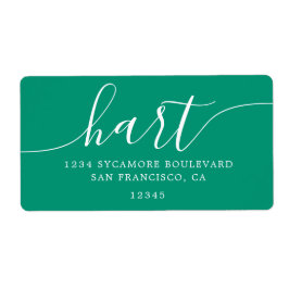 Etiqueta Dirección de devolución de la familia de guiones m