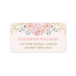 Etiqueta Dirección de devolución de la flor color de agua r