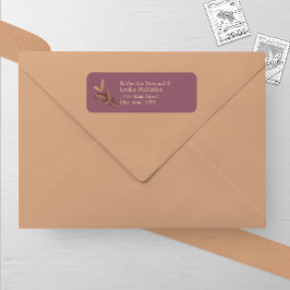 Etiqueta Dirección de devolución de la hoja de otoño de mal