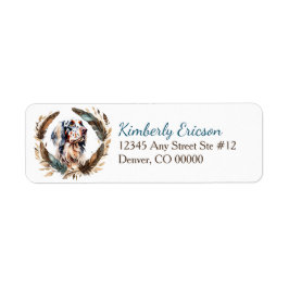 Etiqueta Dirección de devolución de la pluma de la pluma de