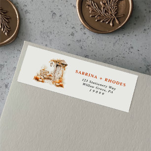 Etiqueta Dirección de devolución de la pluma de salchicha p