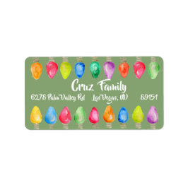 Etiqueta Dirección de devolución de las bombillas de los Na