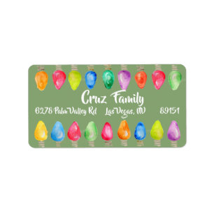 Etiqueta Dirección de devolución de las bombillas de los Na