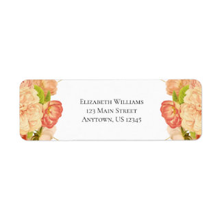 Etiqueta Dirección de devolución de las flores de color de 