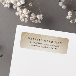 Etiqueta Dirección de devolución de las luces de cadena de