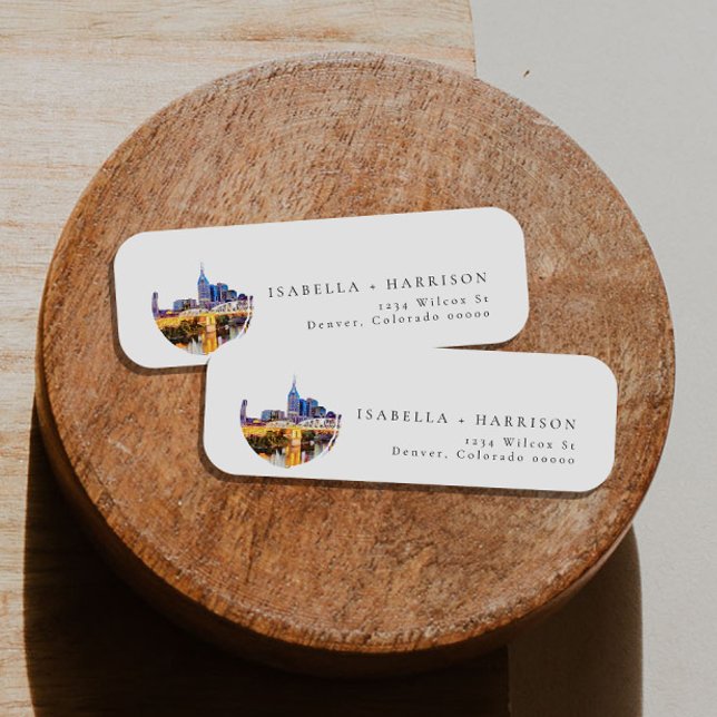 Etiqueta Dirección de devolución de línea aérea de Nashvill (Subido por el creador)