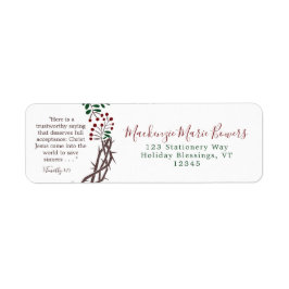 Etiqueta Dirección de devolución de línea de escritura de n