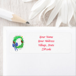 Etiqueta Dirección de devolución de línea de Navidades de c