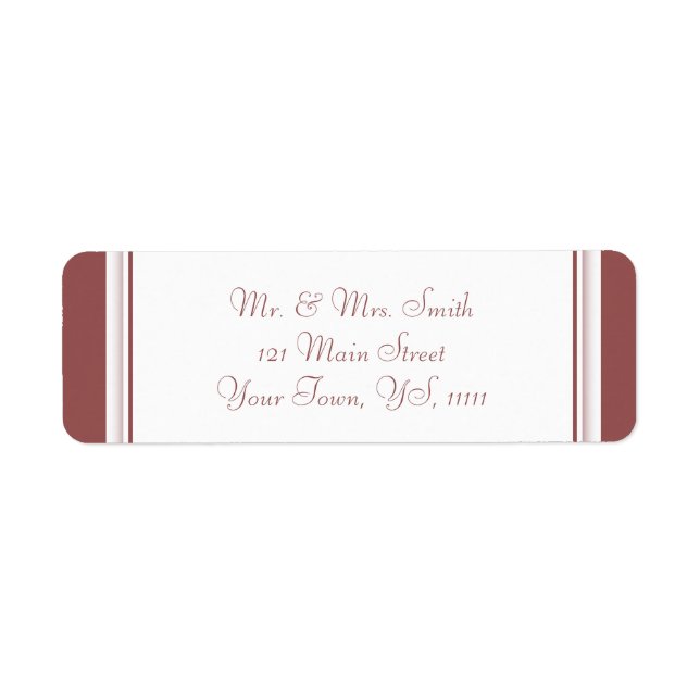 Etiqueta Dirección de devolución de Marsala (Frente)