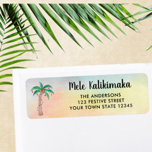 Etiqueta Dirección de devolución de Mele Kalikimaka