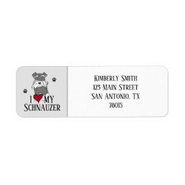 Etiqueta Dirección de devolución de mi Schnauzer