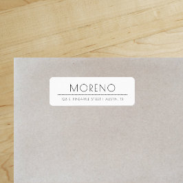 Etiqueta Dirección de devolución de Moda de estilo sofistic