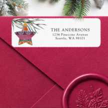Dirección de devolución de Navidad moderna Folio d