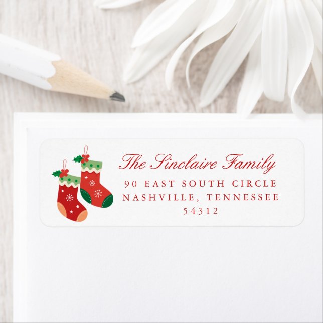 Etiqueta Dirección de devolución de navidades (In situ)