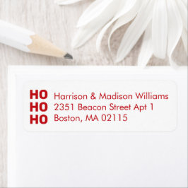 Etiqueta Dirección de devolución de Navidades blancos rojos