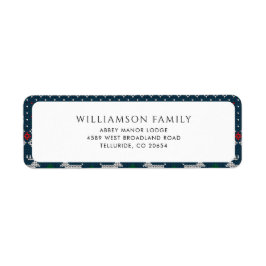 Etiqueta Dirección de devolución de Navidades de estilo de 