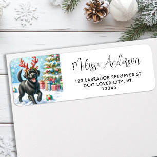 Etiqueta Dirección de devolución de navidades de Labrador R