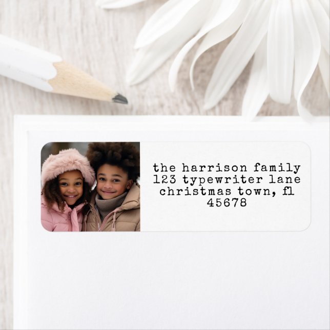 Etiqueta Dirección de devolución de Navidades de máquina de (In situ)