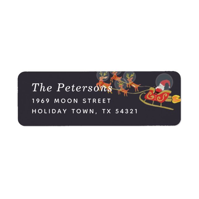 Etiqueta Dirección de devolución de Navidades de órbita (Frente)