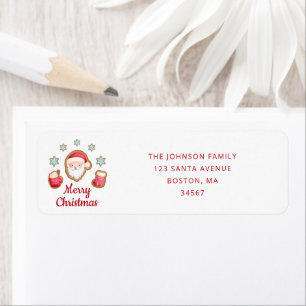 Etiqueta Dirección de devolución de Navidades de Santa Cook