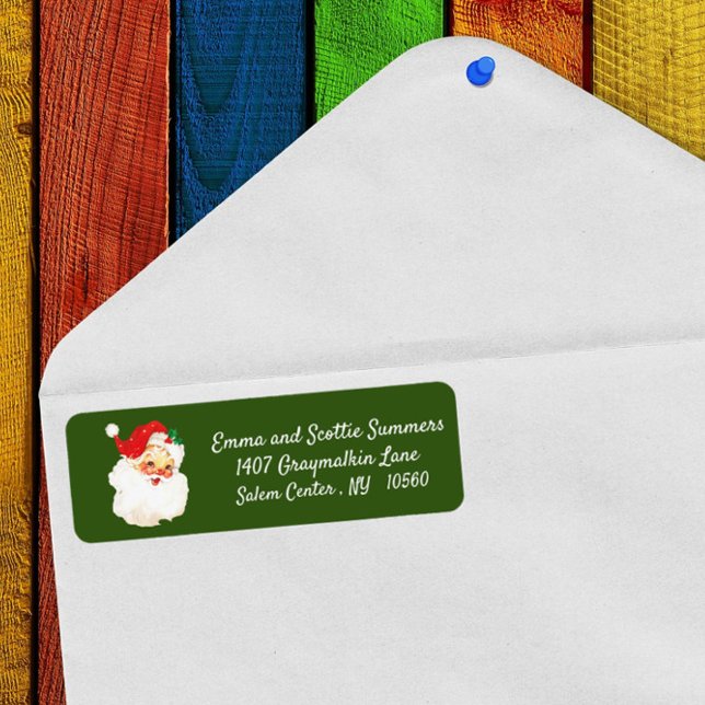 Etiqueta Dirección de devolución de Navidades de Santa Viej (Subido por el creador)