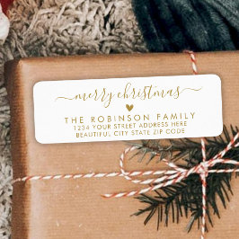 Etiqueta Dirección de devolución de Navidades del corazón d