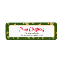 Etiqueta Dirección de devolución de Navidades estacionales