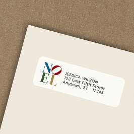 Etiqueta Dirección de devolución de Navidades inspirados en