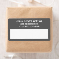 Dirección de devolución de negocio moderno gris pa