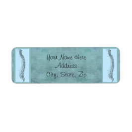 Etiqueta Dirección de devolución de negocio quiropráctico