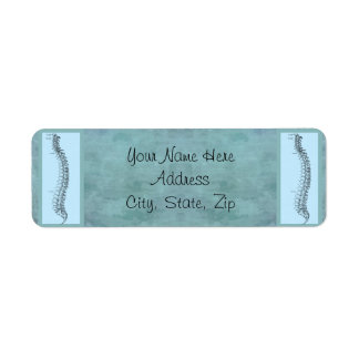 Etiqueta Dirección de devolución de negocio quiropráctico