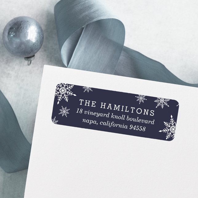 Etiqueta Dirección de devolución de nieve de invierno (Subido por el creador)