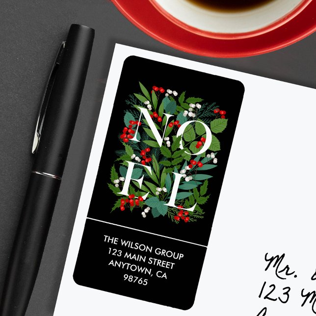 Etiqueta Dirección de devolución de NOEL Greenery Berries (Subido por el creador)