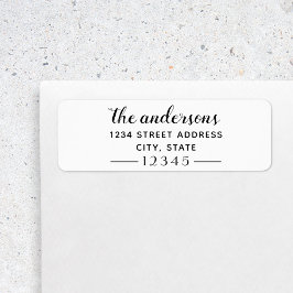 Etiqueta Dirección de devolución de nombre de familia de sc