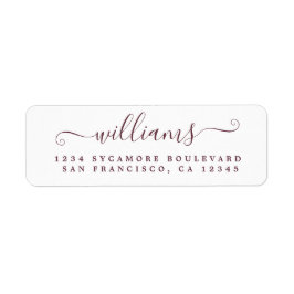 Etiqueta Dirección de devolución de nombre en guión largo d