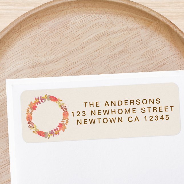 Etiqueta Dirección de devolución de otoño (Subido por el creador)