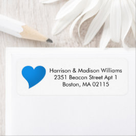 Etiqueta Dirección de devolución de personalizado de corazó