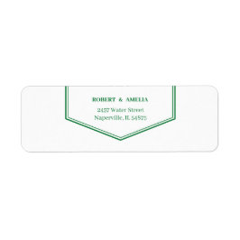 Etiqueta Dirección de devolución de Personalizado verde sim