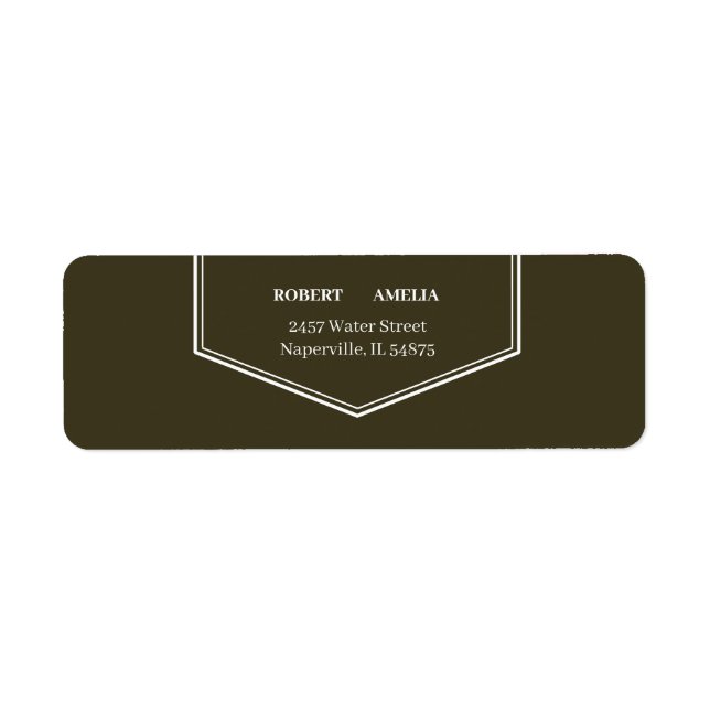 Etiqueta Dirección de devolución de Personalizado verde sim (Frente)