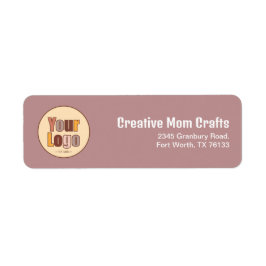 Etiqueta Dirección de devolución de plantilla de logotipo p